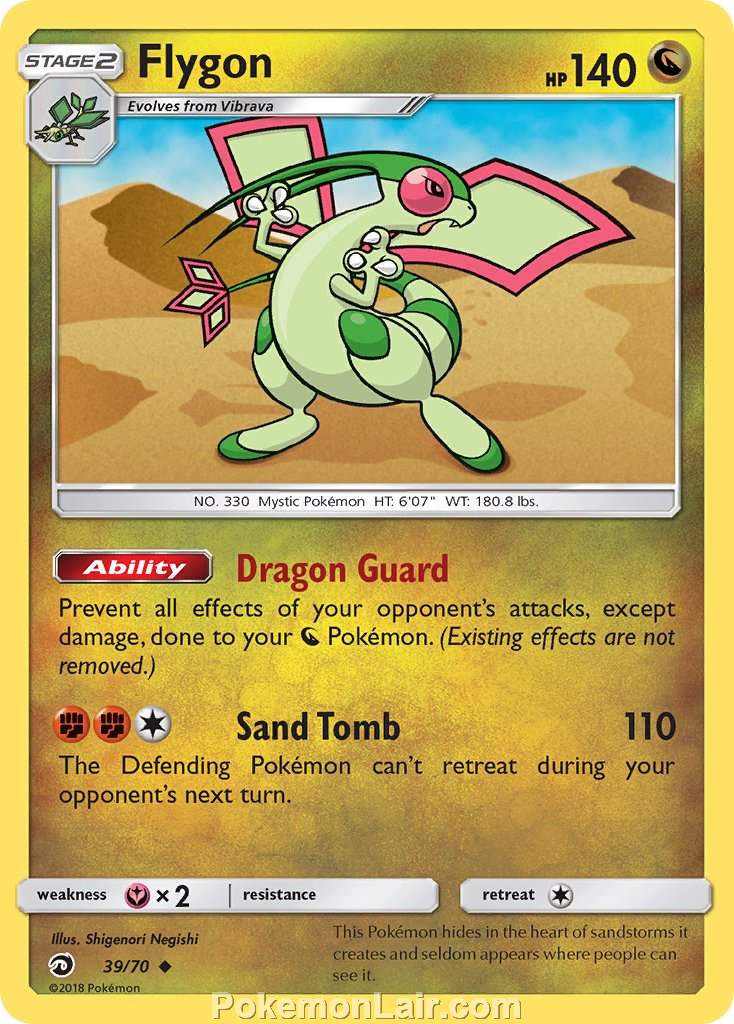 2018 Pokemon Trading Card Game Dragon Majesty Set – 39 Flygon