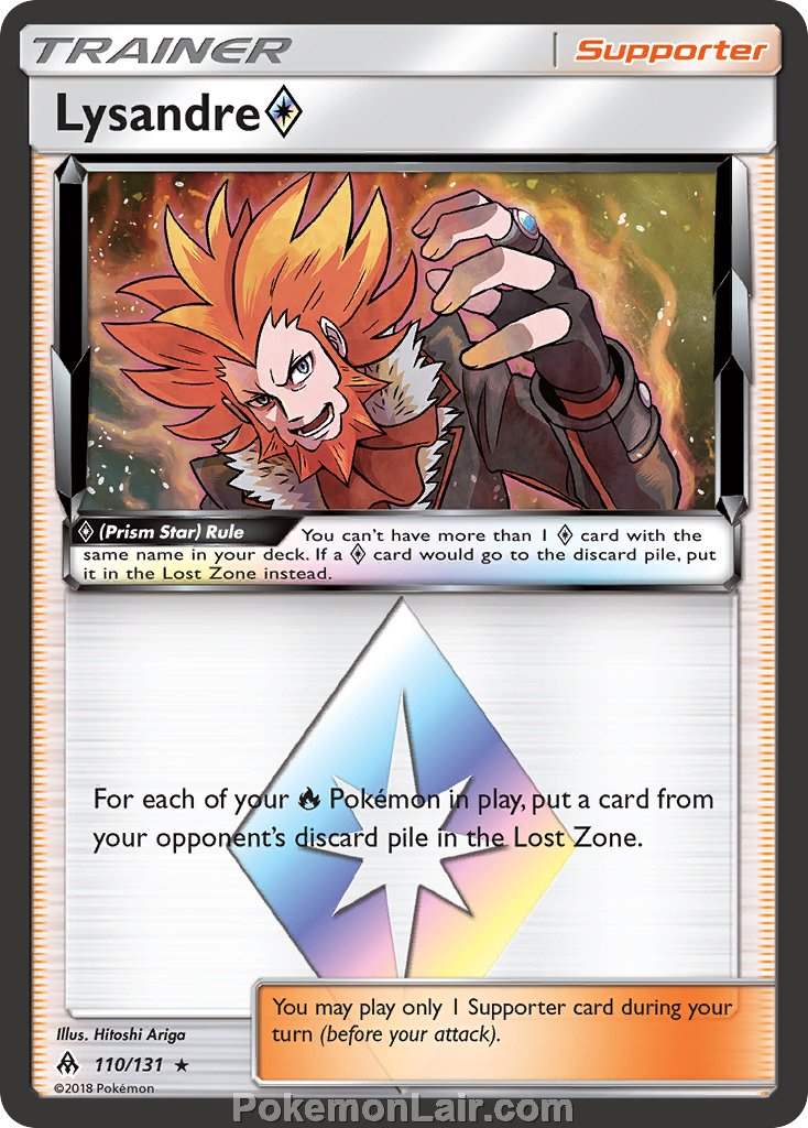 2018 Pokemon Trading Card Game Forbidden Light Price List – 110 Lysandre