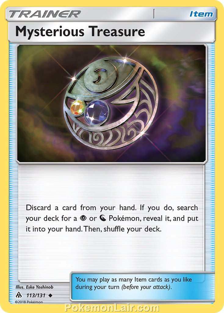 2018 Pokemon Trading Card Game Forbidden Light Price List – 113 Mysterious Treasure