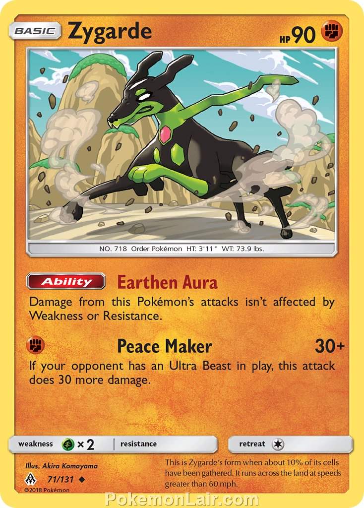 2018 Pokemon Trading Card Game Forbidden Light Price List – 71 Zygarde