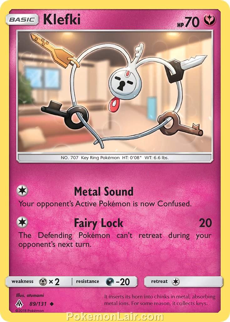 2018 Pokemon Trading Card Game Forbidden Light Price List – 89 Klefki