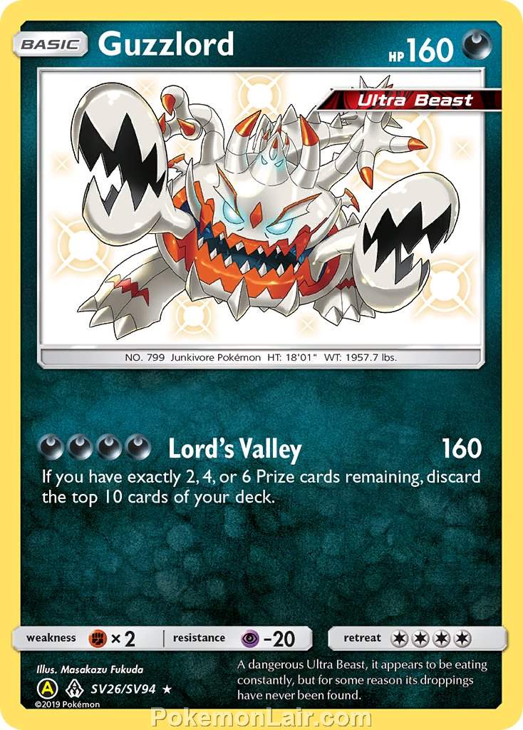 2018 Pokemon Trading Card Game Forbidden Light Price List – SV26 Guzzlord