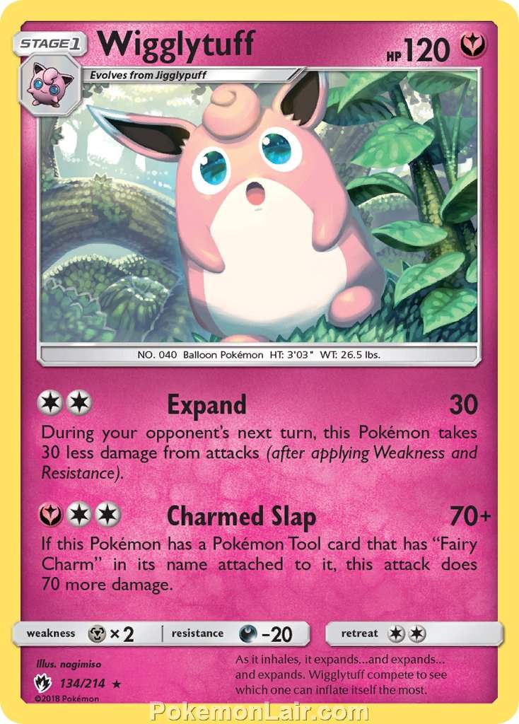 2018 Pokemon Trading Card Game Lost Thunder Price List – 134 Wigglytuff