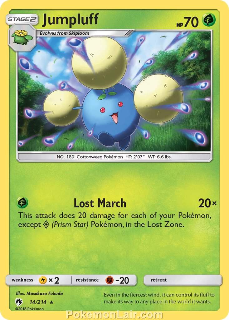 2018 Pokemon Trading Card Game Lost Thunder Price List – 14 Jumpluff