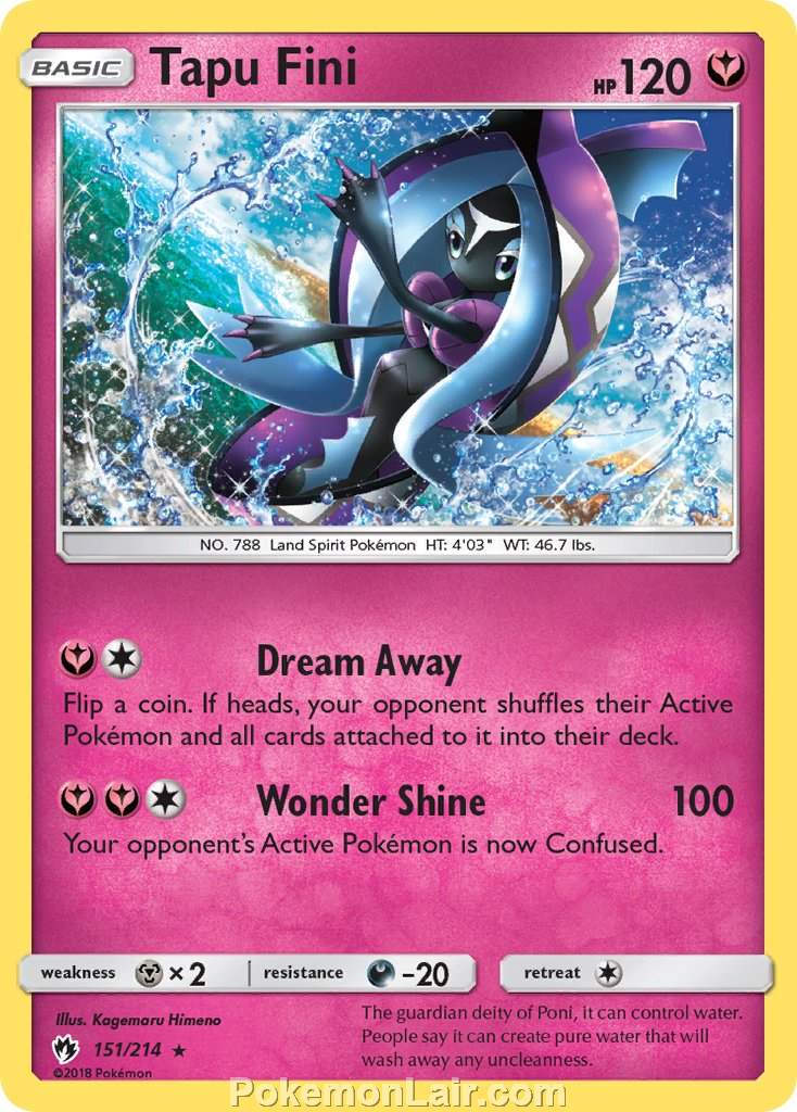 2018 Pokemon Trading Card Game Lost Thunder Price List – 151 Tapu Fini