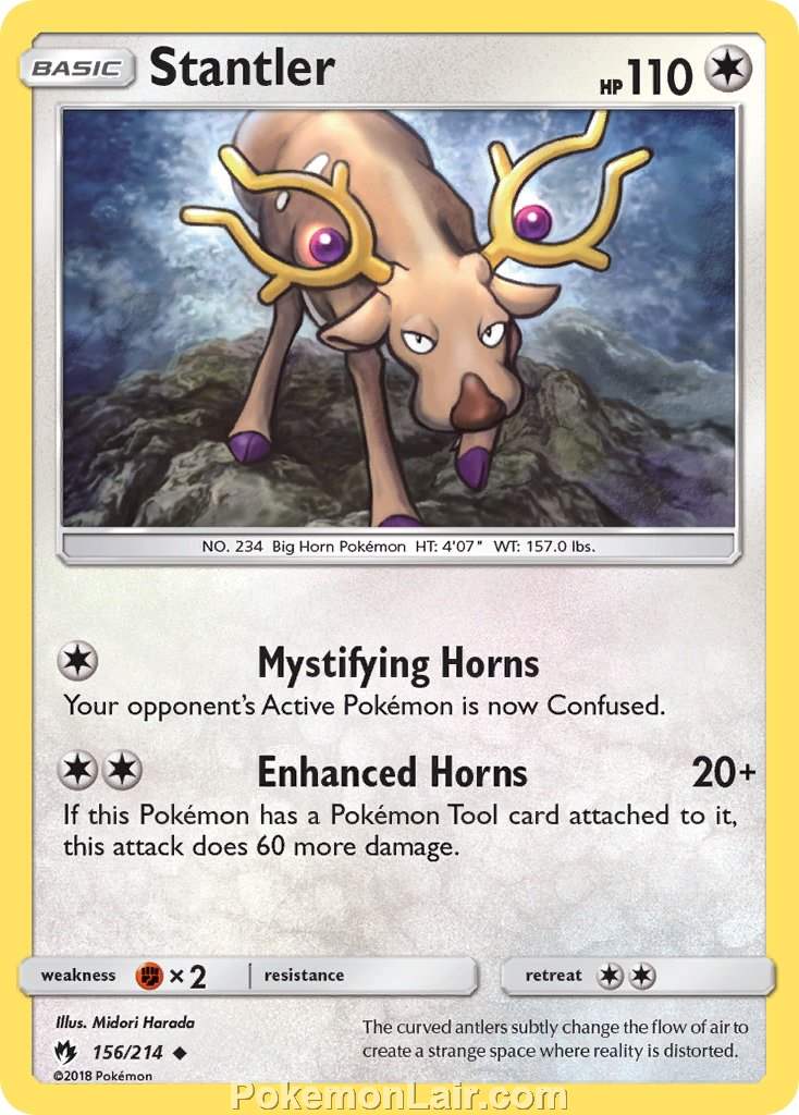 2018 Pokemon Trading Card Game Lost Thunder Price List – 156 Stantler