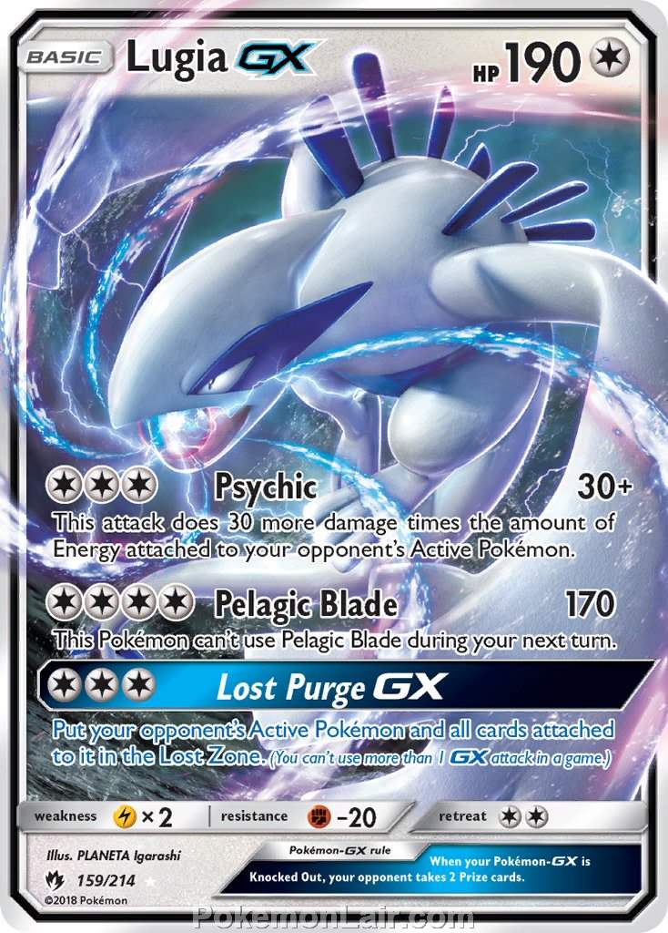 2018 Pokemon Trading Card Game Lost Thunder Price List – 159 Lugia GX