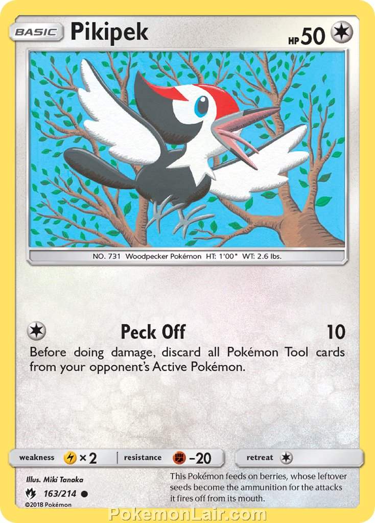 2018 Pokemon Trading Card Game Lost Thunder Price List – 163 Pikipek