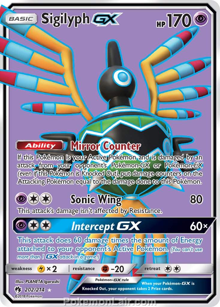 2018 Pokemon Trading Card Game Lost Thunder Price List – 202 Sigilyph GX