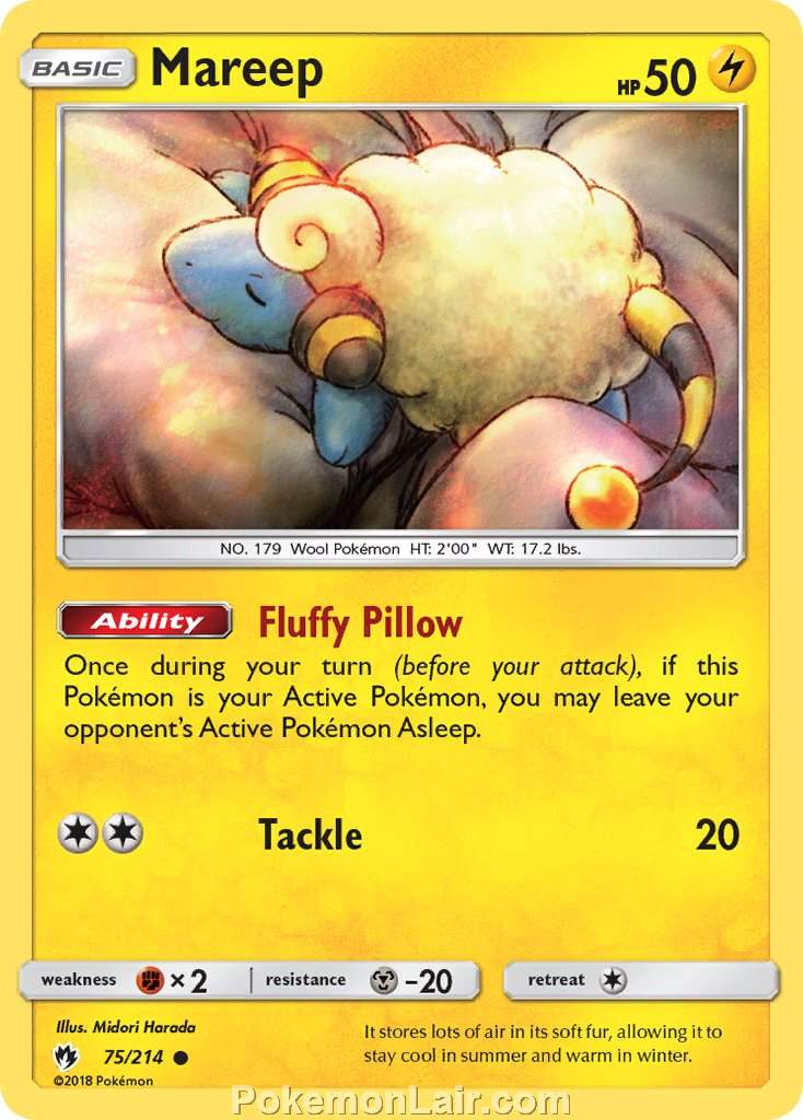 2018 Pokemon Trading Card Game Lost Thunder Price List – 75 Mareep