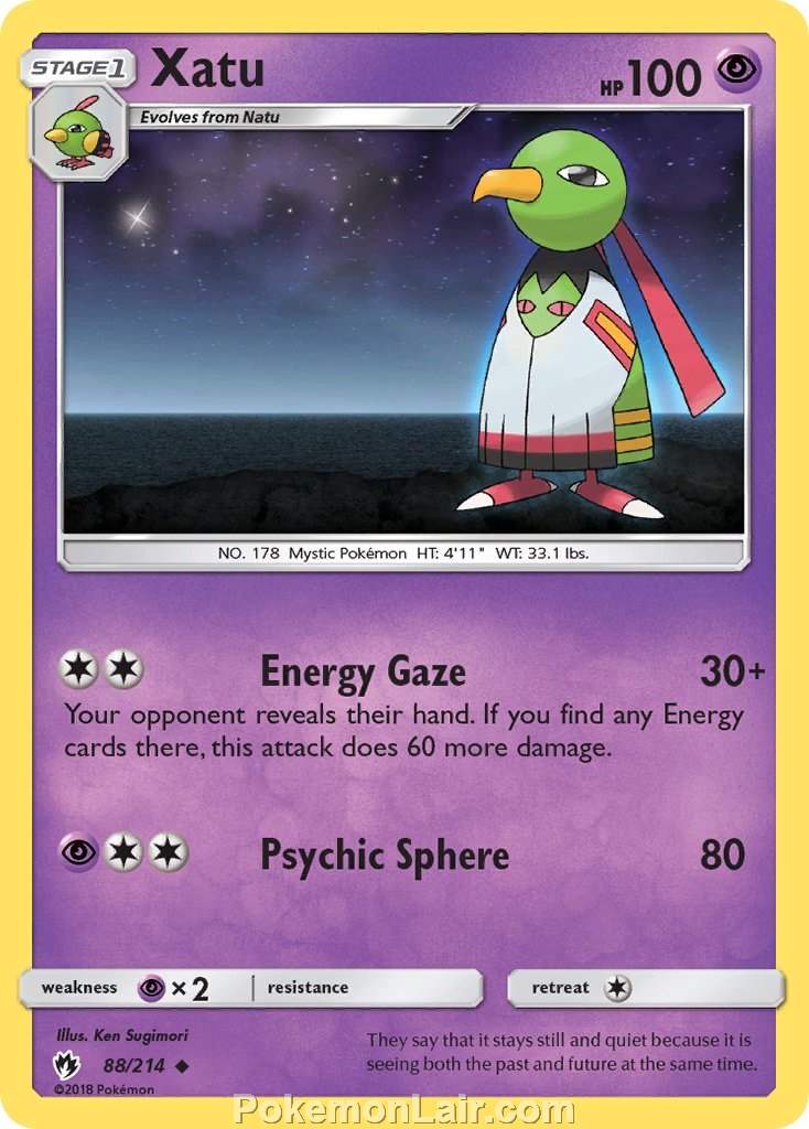 2018 Pokemon Trading Card Game Lost Thunder Price List – 88 Xatu