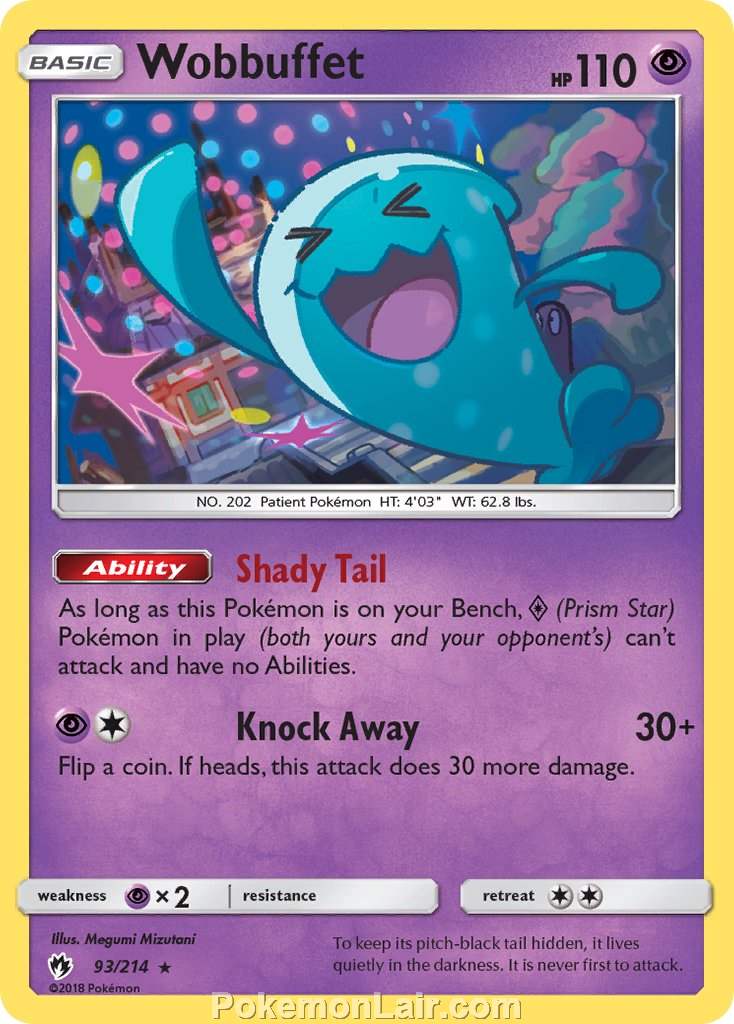 2018 Pokemon Trading Card Game Lost Thunder Price List – 93 Wobbuffet