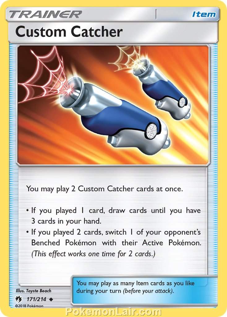 2018 Pokemon Trading Card Game Lost Thunder Set – 171 Custom Catcher