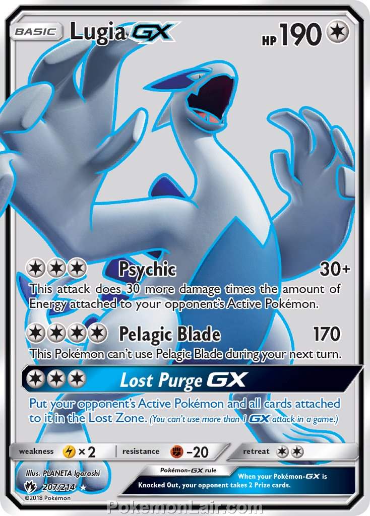 2018 Pokemon Trading Card Game Lost Thunder Set – 207 Lugia GX