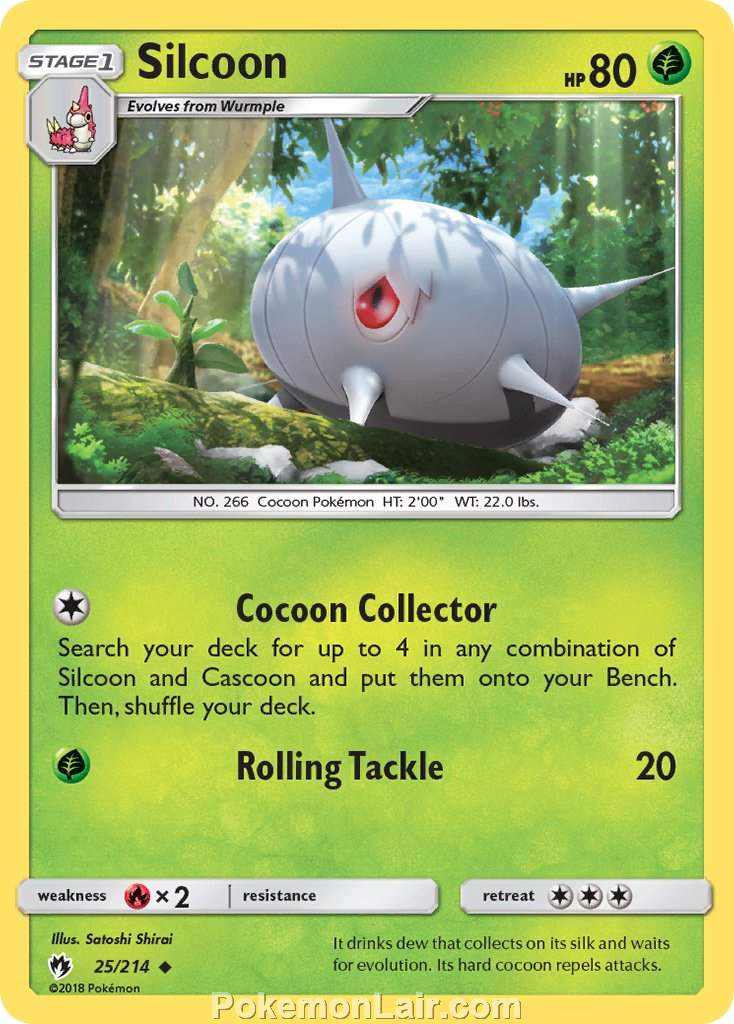 2018 Pokemon Trading Card Game Lost Thunder Set – 25 Silcoon