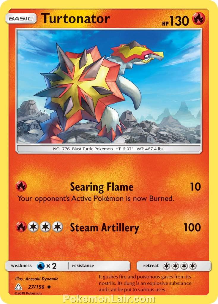 2018 Pokemon Trading Card Game Ultra Prism Price List – 27 Turtonator