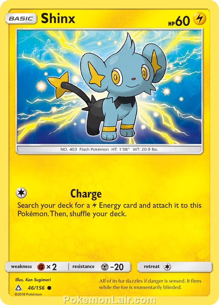 2018 Pokemon Trading Card Game Ultra Prism Price List – 46 Shinx