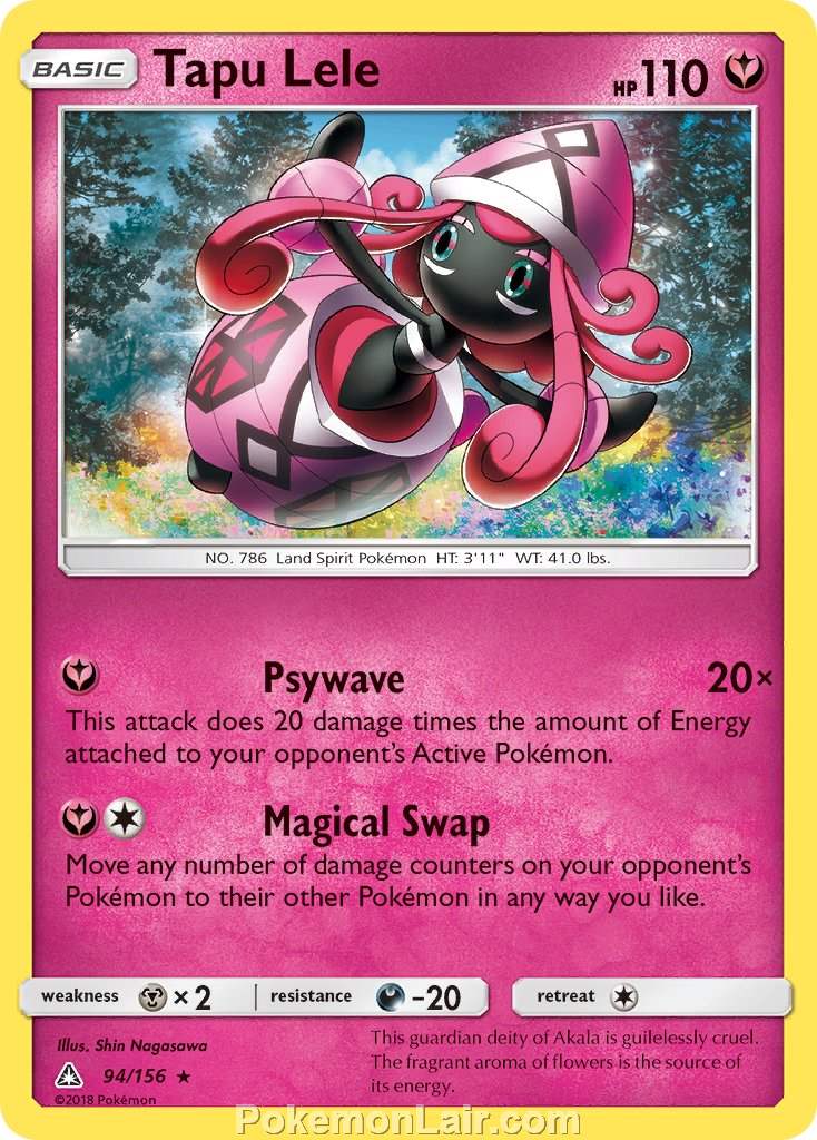 2018 Pokemon Trading Card Game Ultra Prism Price List – 94 Tapu Lele