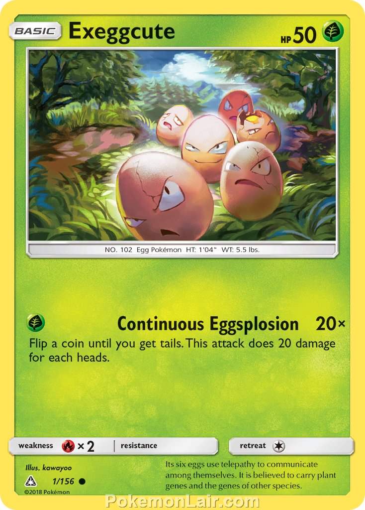 2018 Pokemon Trading Card Game Ultra Prism Set – 1 Exeggcute