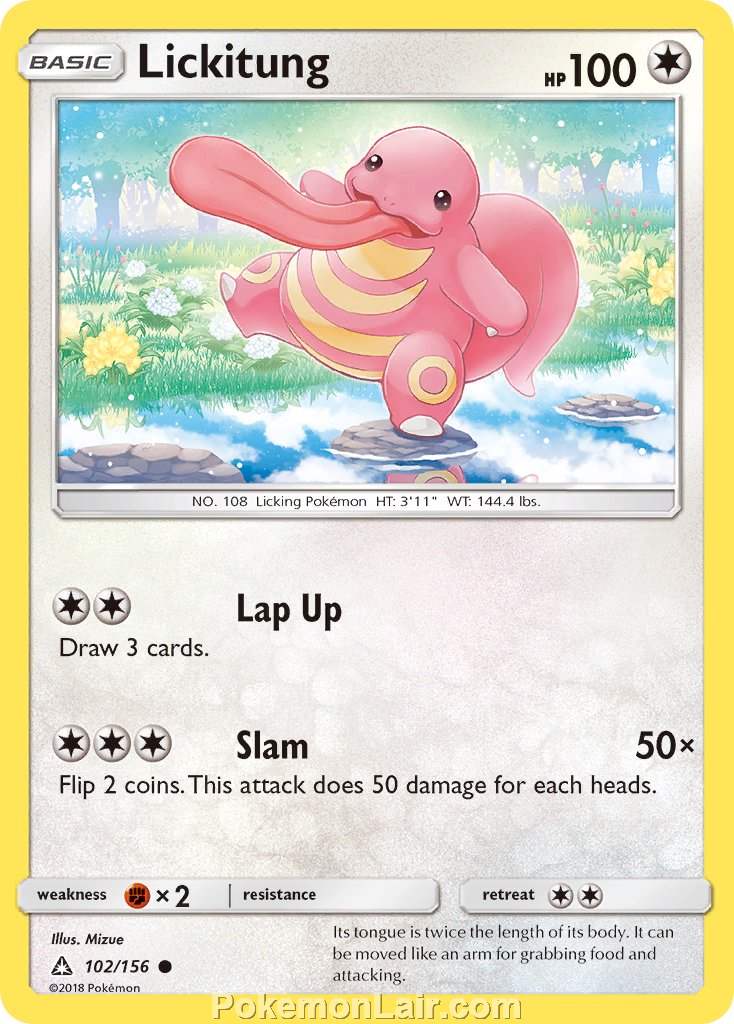 2018 Pokemon Trading Card Game Ultra Prism Set – 102 Lickitung