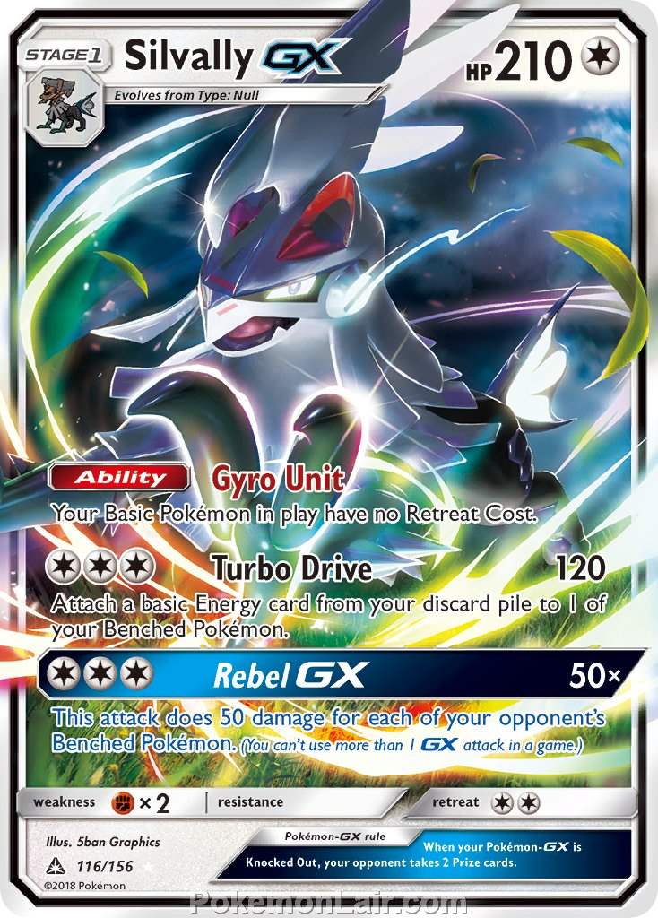 2018 Pokemon Trading Card Game Ultra Prism Set – 116 Silvally GX