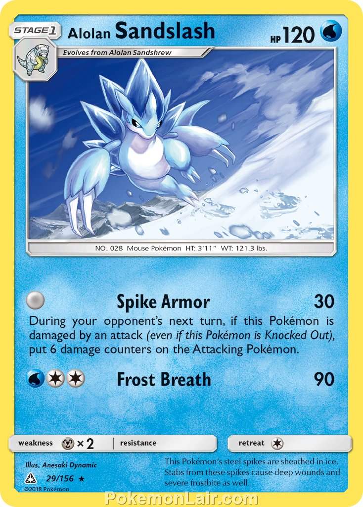 2018 Pokemon Trading Card Game Ultra Prism Set – 29 Alolan Sandslash