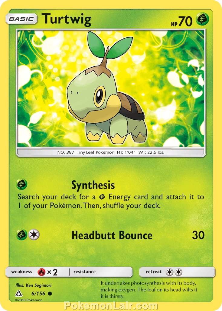 2018 Pokemon Trading Card Game Ultra Prism Set – 6 Turtwig