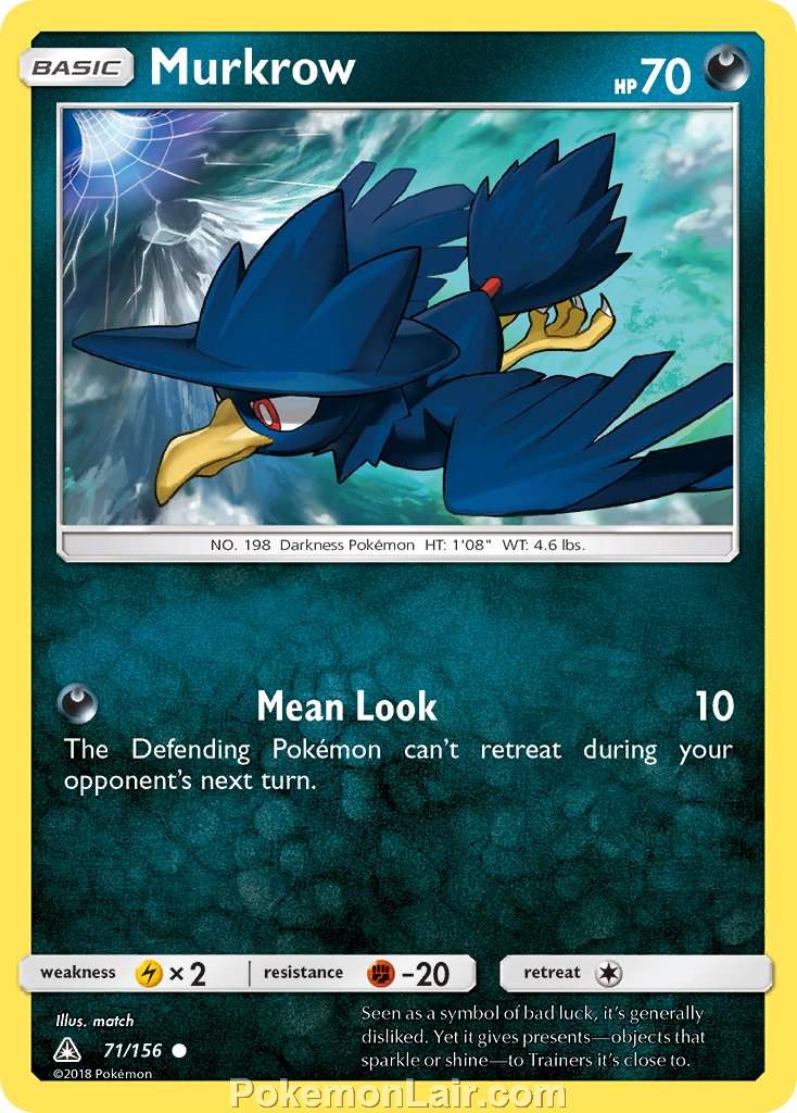 2018 Pokemon Trading Card Game Ultra Prism Set – 71 Murkrow