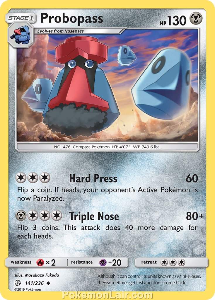 2019 Pokemon Trading Card Game Cosmic Eclipse Price List – 141 Probopass