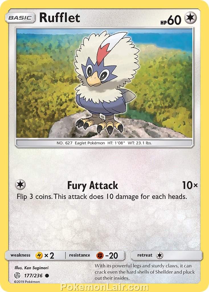 2019 Pokemon Trading Card Game Cosmic Eclipse Price List – 177 Rufflet