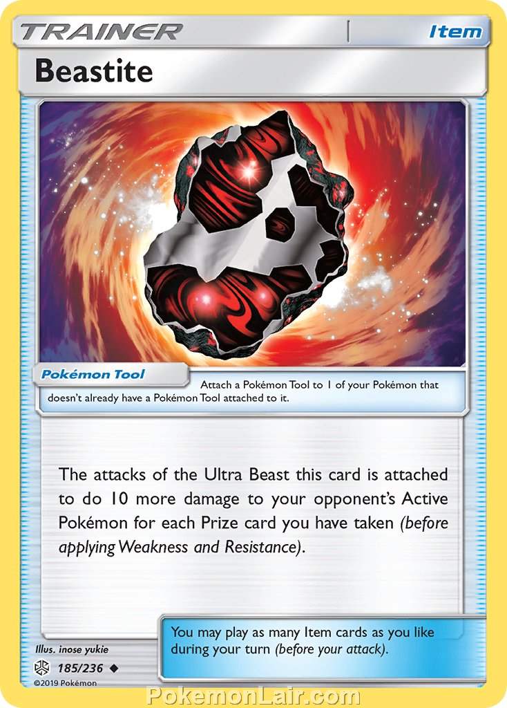 2019 Pokemon Trading Card Game Cosmic Eclipse Price List – 185 Beastite