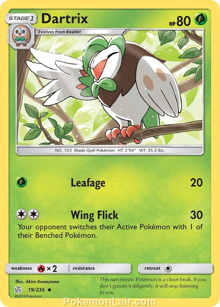 2019 Pokemon Trading Card Game Cosmic Eclipse Price List – 19 Dartrix