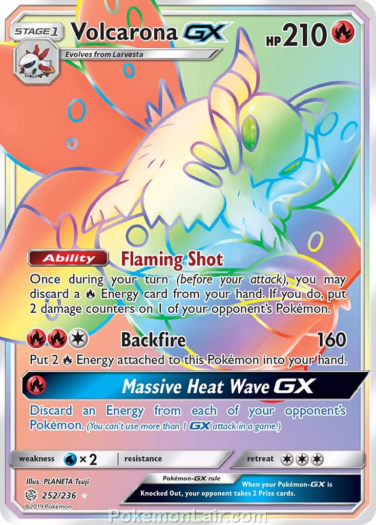 2019 Pokemon Trading Card Game Cosmic Eclipse Price List – 252 Volcarona GX