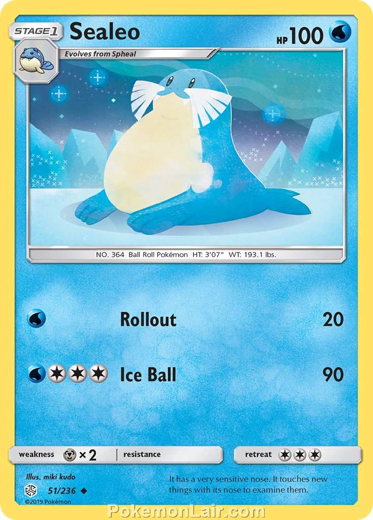 2019 Pokemon Trading Card Game Cosmic Eclipse Price List – 51 Sealeo