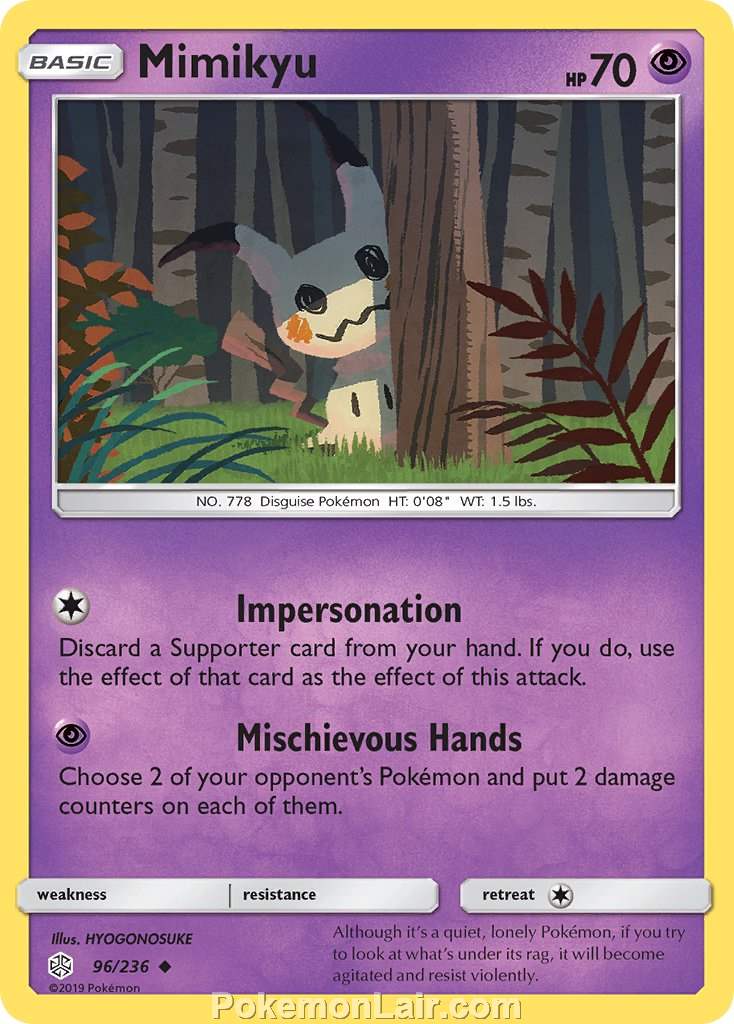 2019 Pokemon Trading Card Game Cosmic Eclipse Price List – 96 Mimikyu