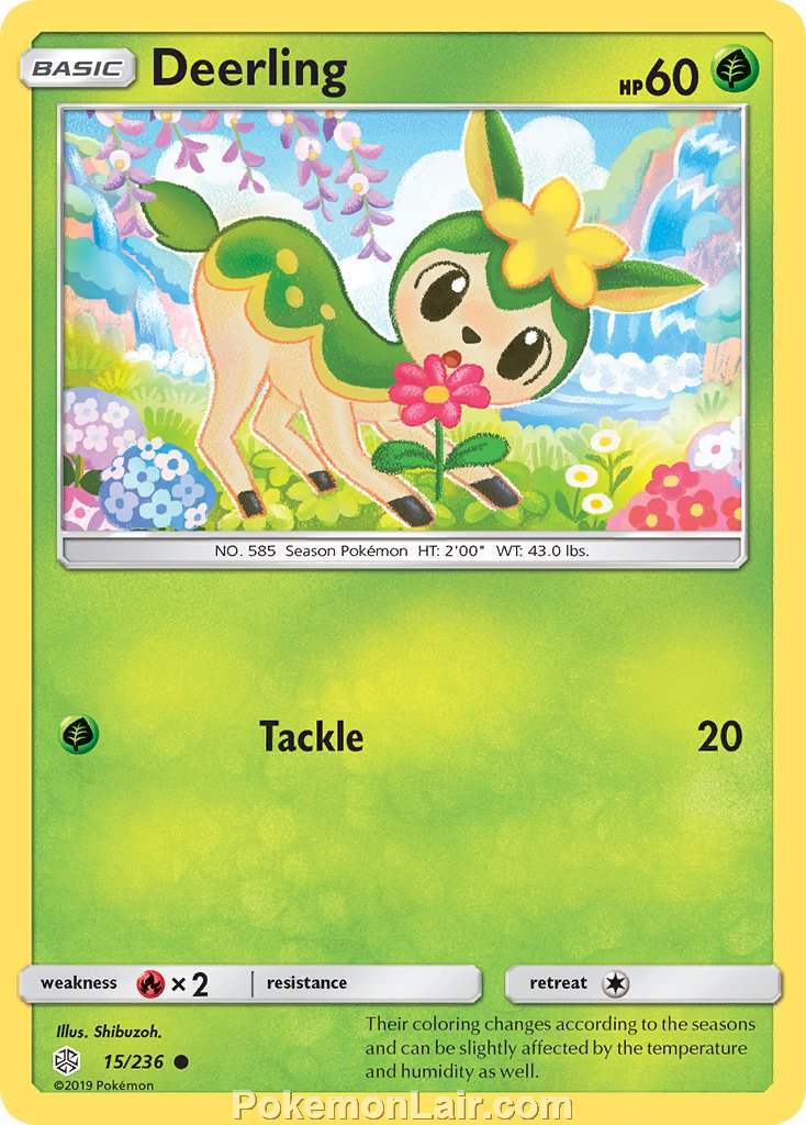 2019 Pokemon Trading Card Game Cosmic Eclipse Set – 15 Deerling