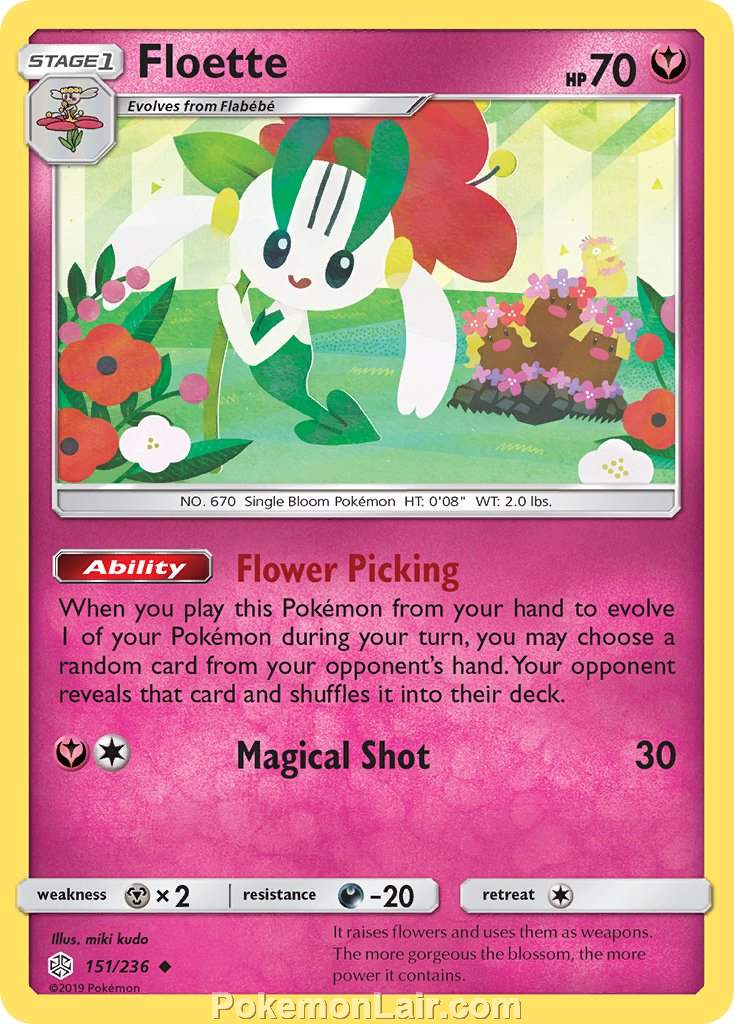 2019 Pokemon Trading Card Game Cosmic Eclipse Set – 151 Floette