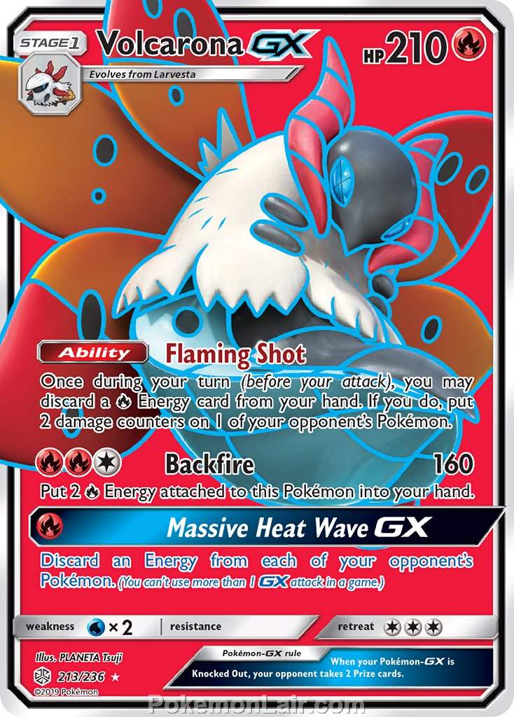 2019 Pokemon Trading Card Game Cosmic Eclipse Set – 213 Volcarona GX