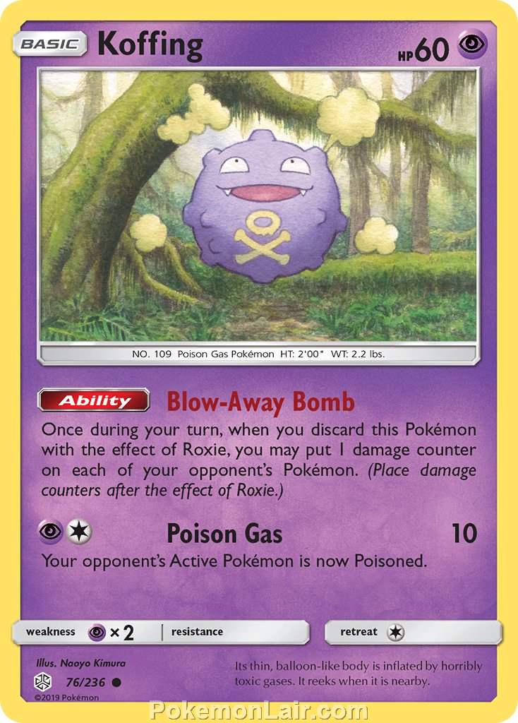 2019 Pokemon Trading Card Game Cosmic Eclipse Set – 76 Koffing