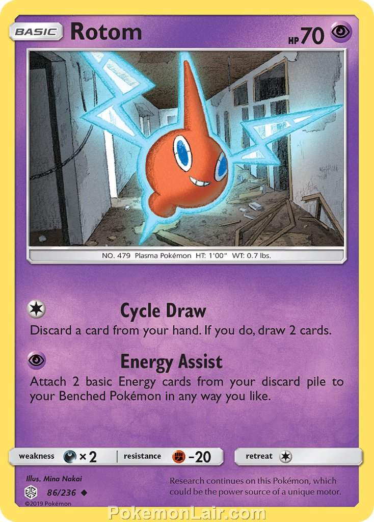 2019 Pokemon Trading Card Game Cosmic Eclipse Set – 86 Rotom