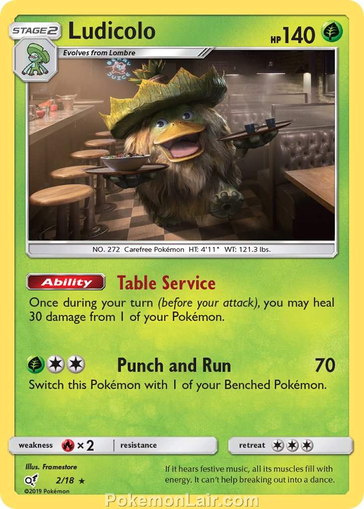 2019 Pokemon Trading Card Game Detective Pikachu Set – 2 Ludicolo