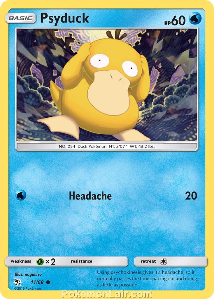 2019 Pokemon Trading Card Game Hidden Fates Price List – 11 Psyduck