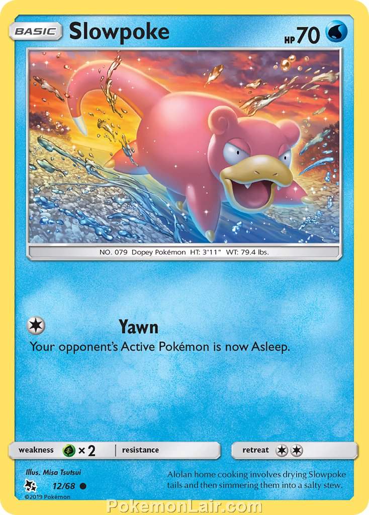 2019 Pokemon Trading Card Game Hidden Fates Price List – 12 Slowpoke