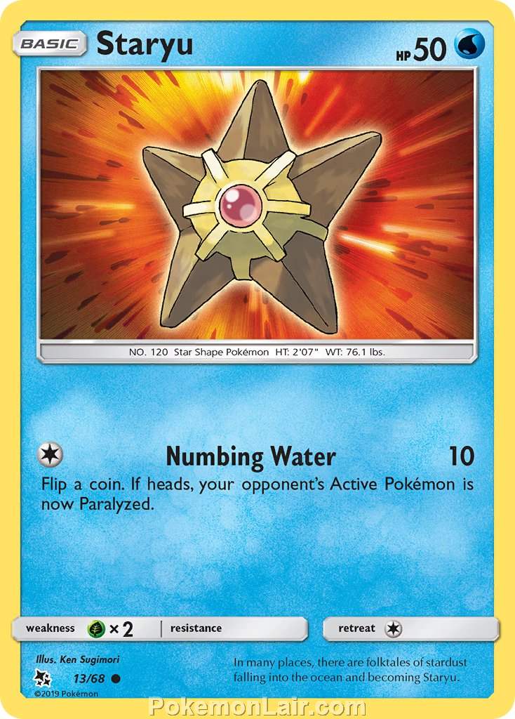 2019 Pokemon Trading Card Game Hidden Fates Price List – 13 Staryu