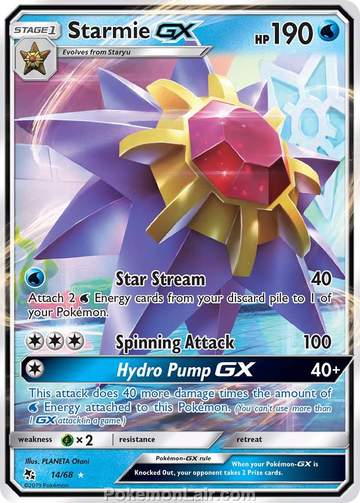 2019 Pokemon Trading Card Game Hidden Fates Price List – 14 Starmie GX