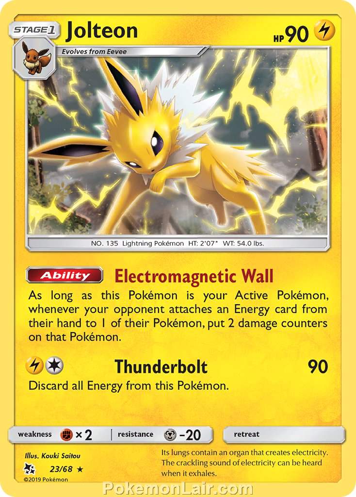 2019 Pokemon Trading Card Game Hidden Fates Price List – 23 Jolteon