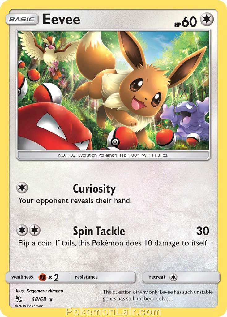 2019 Pokemon Trading Card Game Hidden Fates Price List – 48 Eevee