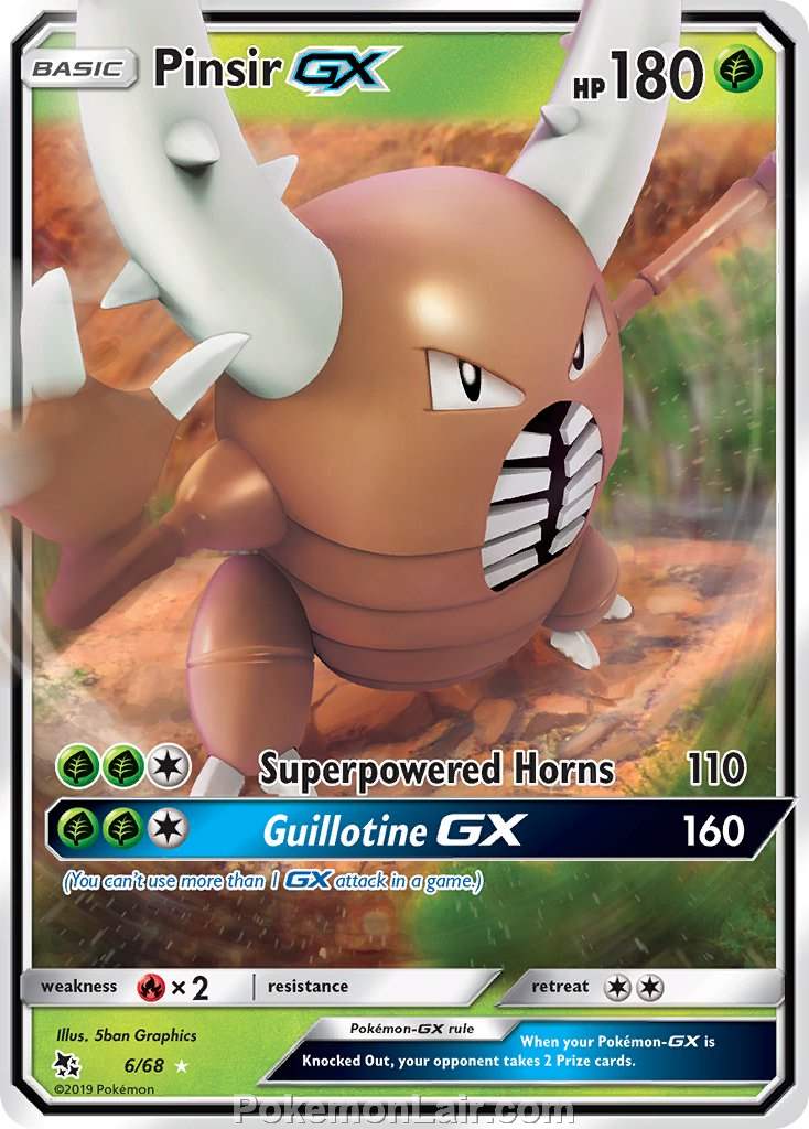 2019 Pokemon Trading Card Game Hidden Fates Price List – 6 Pinsir GX