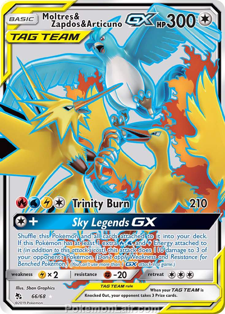 2019 Pokemon Trading Card Game Hidden Fates Price List – 66 Moltres Zapdos Articuno GX