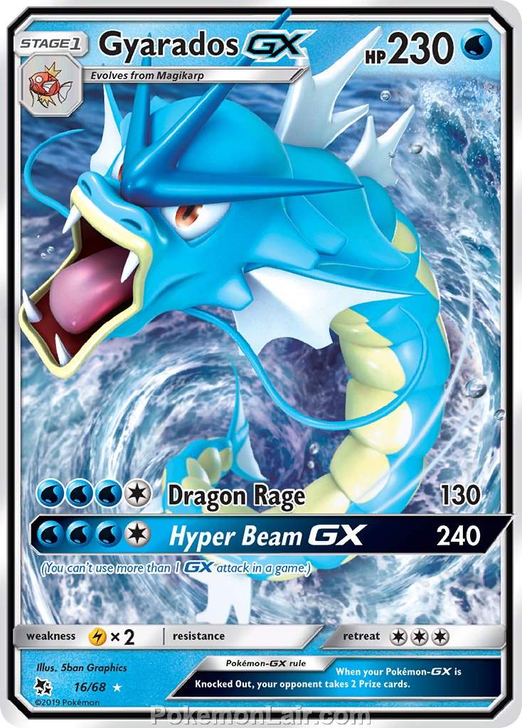 2019 Pokemon Trading Card Game Hidden Fates Set – 16 Gyarados GX